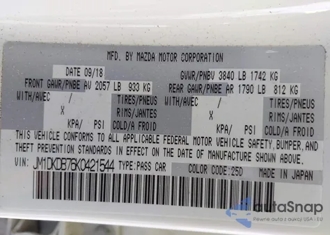 2019 Mazda Cx-3 Sport from USA, damaged, VIN JM1DKDB76K0421544